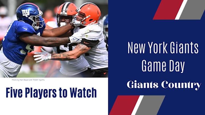New York Giants vs. Cleveland Browns: Five Giants Players to Watch New York Giants vs. Cleveland Browns: Five Giants Players to Watch