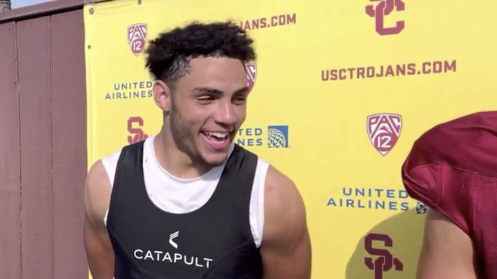 WATCH: USC WR Drake London Talks Team Captain Honor
