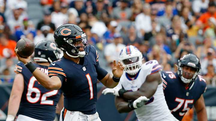 Justin Fields Keeps a Level Head, Not His Helmet Justin Fields Keeps a Level Head, Not His Helmet
