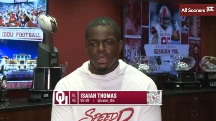 WATCH: Oklahoma DL Isaiah Thomas Zoom 9/8