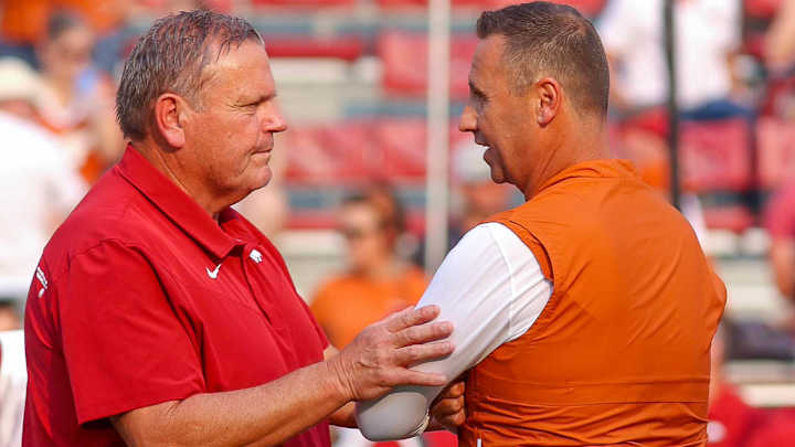 Arkansas Coach Sam Pittman Would 'Hate Not To Play' Texas Every Year