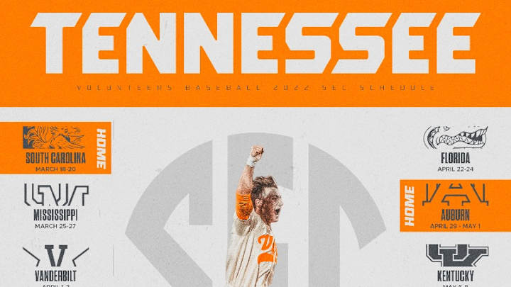 Tennessee Baseball Announces 2022 Conference Schedule