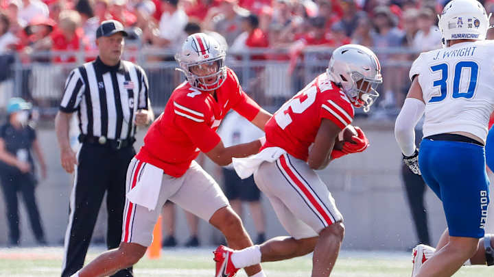 TreVeyon Henderson Runs All Over Tulsa in Record-Setting Day for Ohio State Freshman Star