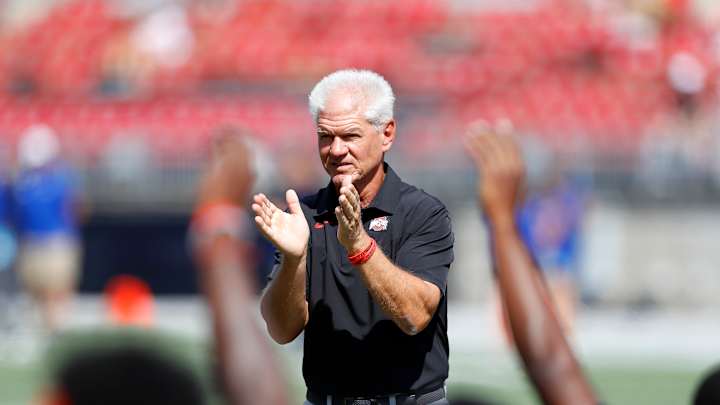 Kerry Coombs Coordinating Defense from the Booth Today
