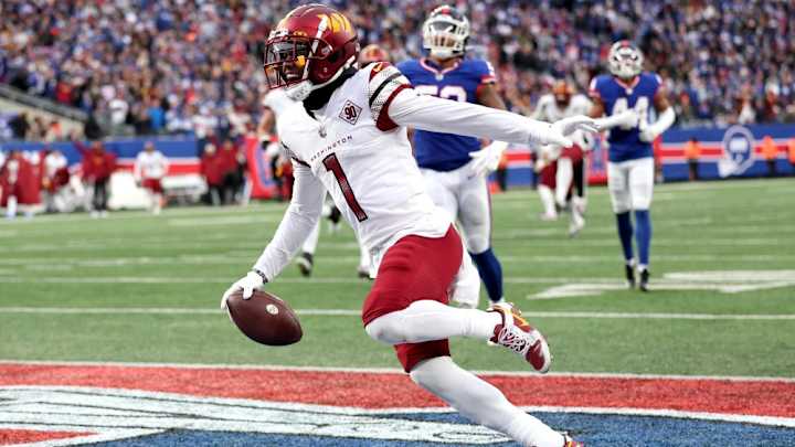 Commanders WR Jahan Dotson: Breakout Game in Tie at Giants Commanders WR Jahan Dotson: Breakout Game in Tie at Giants