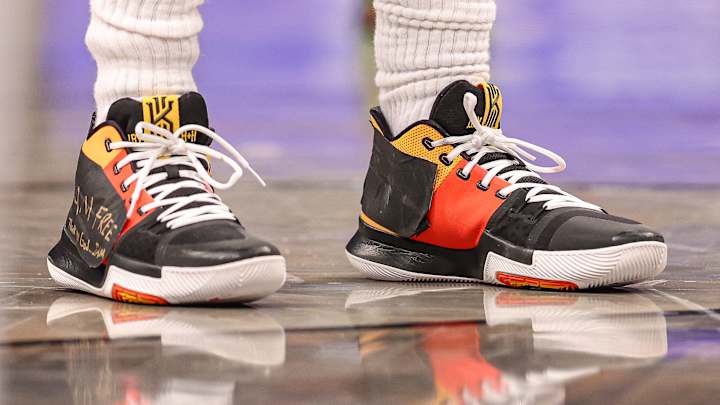 Kyrie Irving Hides Nike Swoosh Logo on Shoes