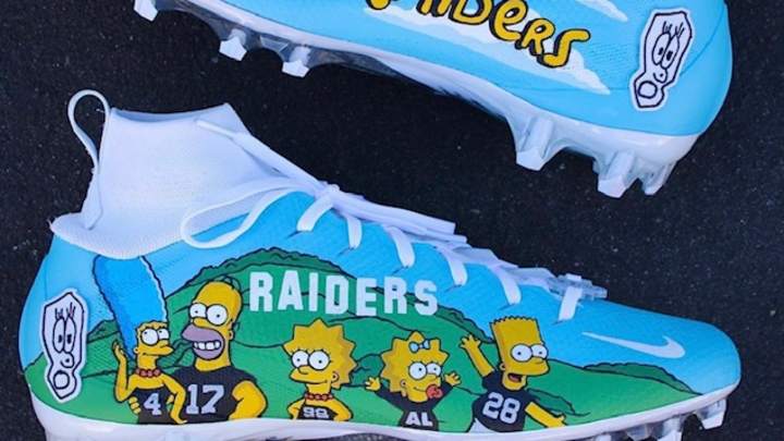 Josh Jacobs' Cleats Inspired by The Simpsons Josh Jacobs' Cleats Inspired by The Simpsons
