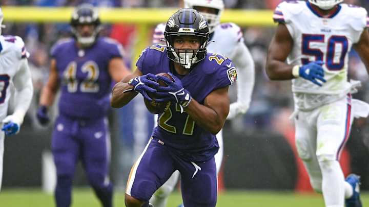 J.K. Dobbins Set to Return As Ravens Waive Mike Davis, per Report