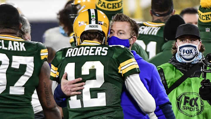 Rams Sean McVay 'Doesn't Care' What Record Says About Packers, Aaron Rodgers
