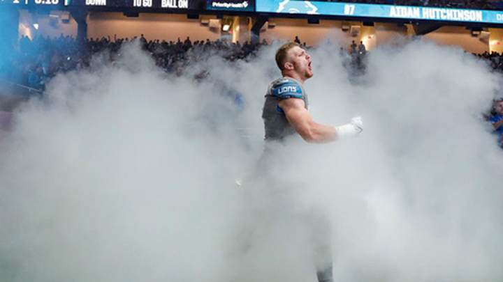 Aidan Hutchinson, Justin Jackson Active against Jets