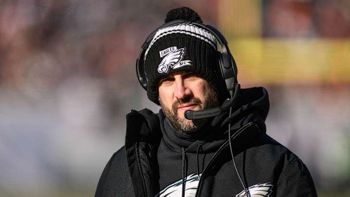 Eagles Head Coach Nick Sirianni Rocks Phillies Hoodie at Press Conference