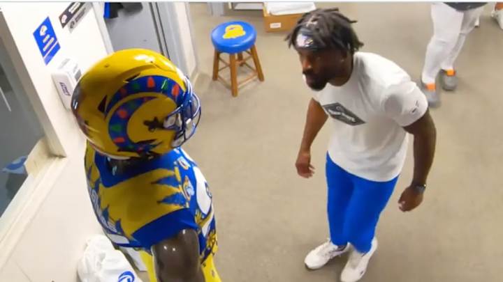 WATCH: Rams, Broncos Pull Uniform Prank Leading Into Christmas Matchup WATCH: Rams, Broncos Pull Uniform Prank Leading Into Christmas Matchup