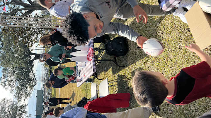 Nick Saban, Alabama Football Players Visit Children's Hospital in New Orleans Nick Saban, Alabama Football Players Visit Children's Hospital in New Orleans