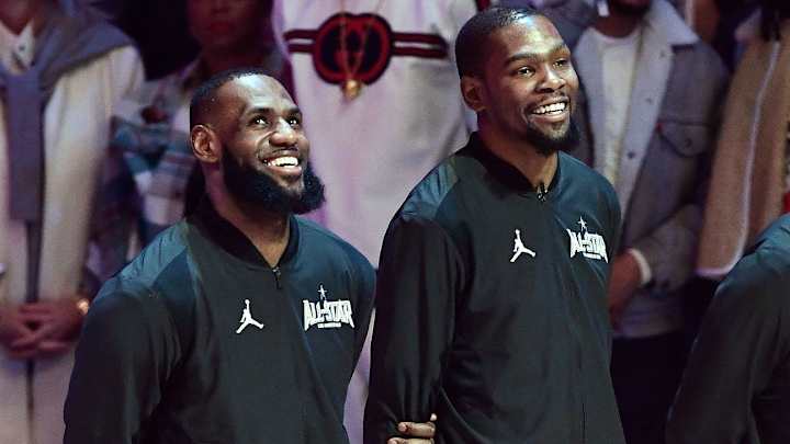 Kevin Durant and LeBron James Share Hilarious Interaction