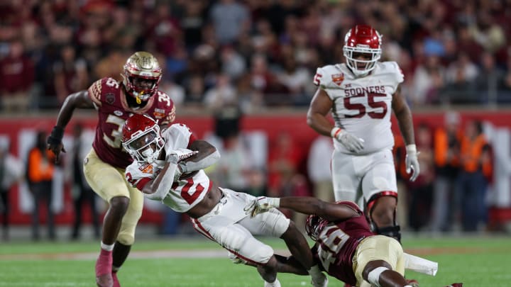 Oklahoma's Inexperienced Offensive Line 'Played with Purpose' in Cheez-It Bowl Thriller Oklahoma's Inexperienced Offensive Line 'Played with Purpose' in Cheez-It Bowl Thriller