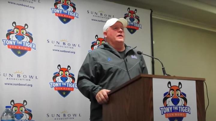 WATCH: Chip Kelly Addresses Media Before UCLA's Sun Bowl Outing