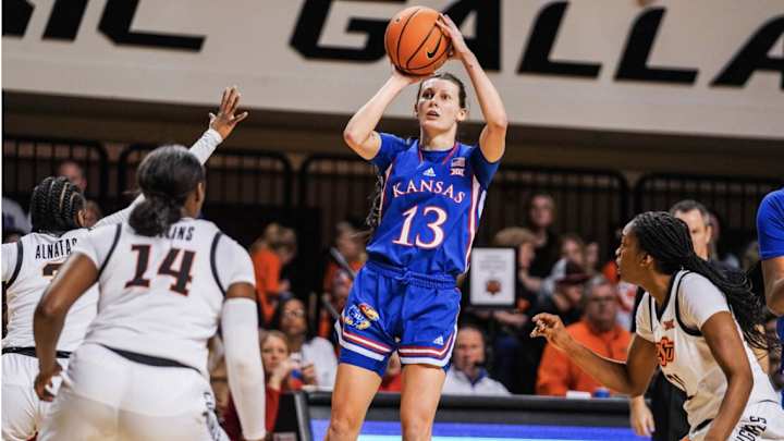 Kersgieter paces Jayhawks, Jackson sparks final run to finish Cowgirls in Big 12 Opener