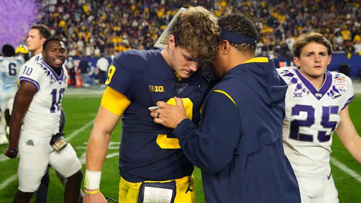 Photo of Michigan’s J.J. McCarthy Watching TCU Celebrate Goes Viral