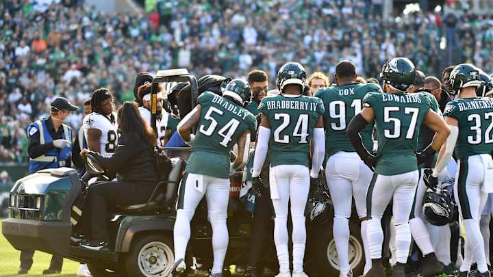 Josh Sweat provides update on his status after being hospitalized following awkward tackle Josh Sweat provides update on his status after being hospitalized following awkward tackle