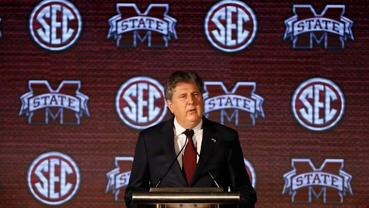 Mississippi State Honors Mike Leach With Helmet Logo at Bowl Game