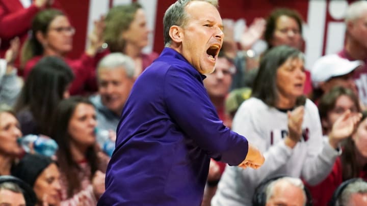 Northwestern Coach Chris Collins Reacts to Win Over Indiana
