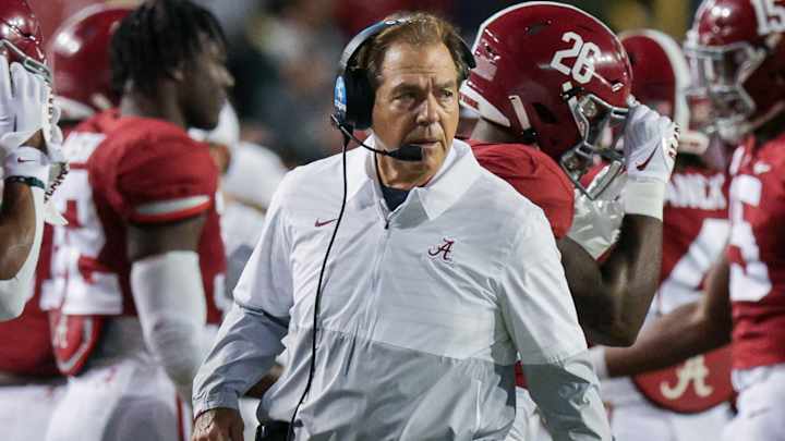 Social Media Reacts to Awkward David Pollack-Nick Saban Halftime Show Clip