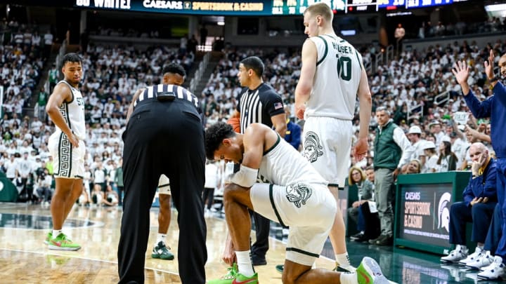 Malik Hall re-injures ankle vs. Illinois, continuing injury woes for MSU Malik Hall re-injures ankle vs. Illinois, continuing injury woes for MSU