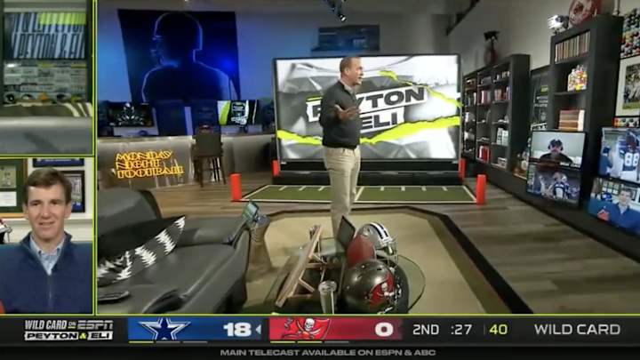 Peyton Manning Loses It After Brett Maher’s Third Missed PAT vs. Buccaneers (Video)