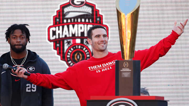 Stetson Bennett Claps Back at Critic Following Championship Celebration