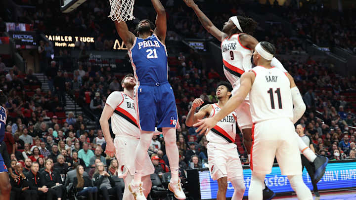 Joel Embiid Leads Philadelphia 76ers Past Portland Trail Blazers