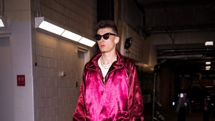Miami Heat's Tyler Herro Dazzles With Pregame Birthday Outfit Miami Heat's Tyler Herro Dazzles With Pregame Birthday Outfit