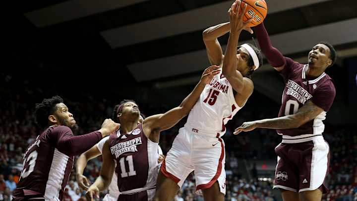 No. 2 Alabama Basketball Overcomes, Outlasts Mississippi State 66-63