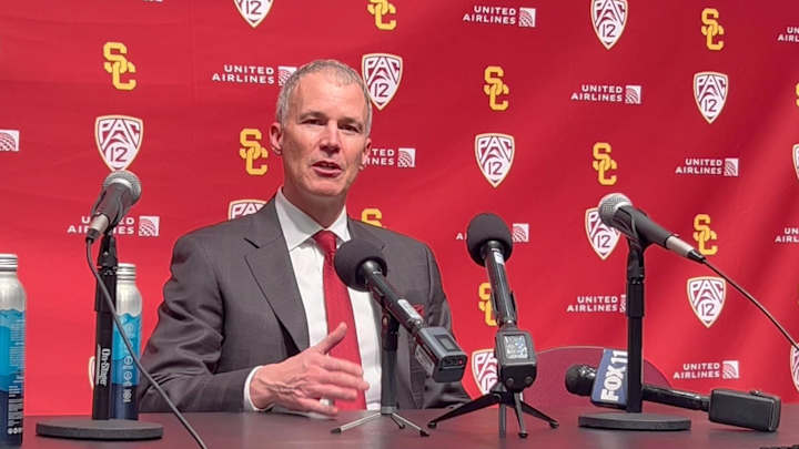 Watch: USC men's basketball coach Andy Enfield discusses 77-64 win over No. 8 UCLA