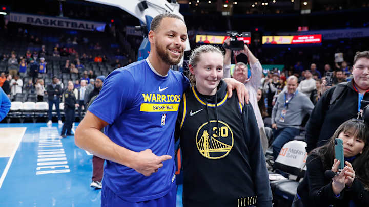 WATCH: Oklahoma Basketball Star Taylor Robertson Meets Golden State's Stephen Curry