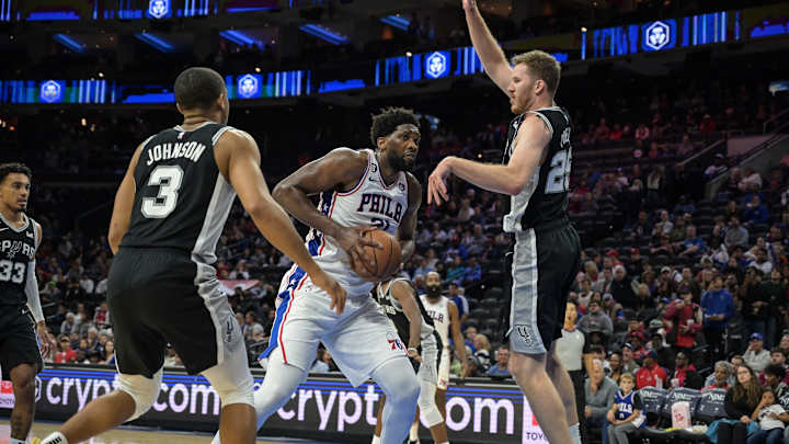 Sixers' Joel Embiid Remains Questionable vs. Spurs