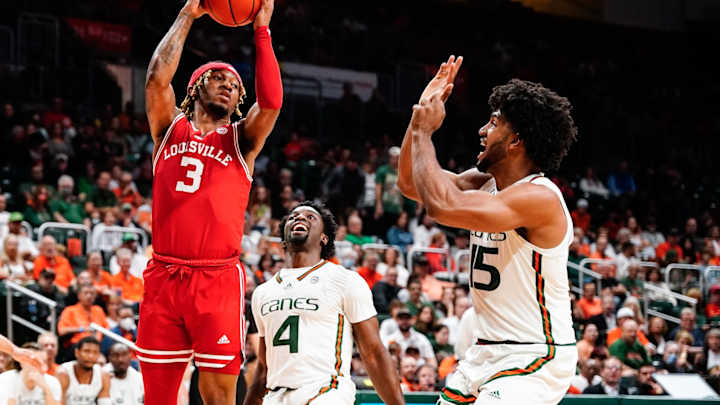 Louisville's Upset Bid at Miami Falls Short Despite Ellis' Career Night