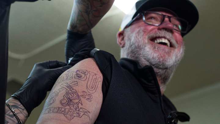 College Football Coach Jerry Kill Gets Massive Tattoo to Celebrate Season College Football Coach Jerry Kill Gets Massive Tattoo to Celebrate Season