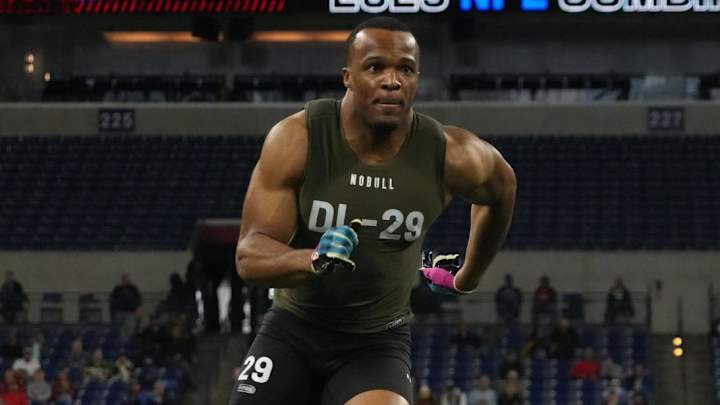 Isaiah Foskey Meets Formally With Seven NFL Teams At 2023 NFL Scouting Combine Isaiah Foskey Meets Formally With Seven NFL Teams At 2023 NFL Scouting Combine