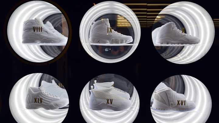 Michael Jordan's rare sneakers called the "Dynasty Collection" are up for auction Michael Jordan's rare sneakers called the "Dynasty Collection" are up for auction