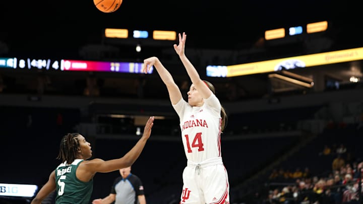Scalia, Holmes Lead Indiana to Big Ten Women's Tournament Quarterfinals Win Over Spartans