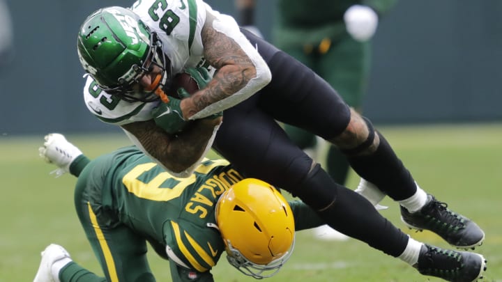 Tyler Conklin Thinking 'Super Bowl' if Jets Get Aaron Rodgers