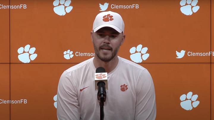 Clemson OC Garrett Riley Comments on Cade Klubnik Clemson OC Garrett Riley Comments on Cade Klubnik
