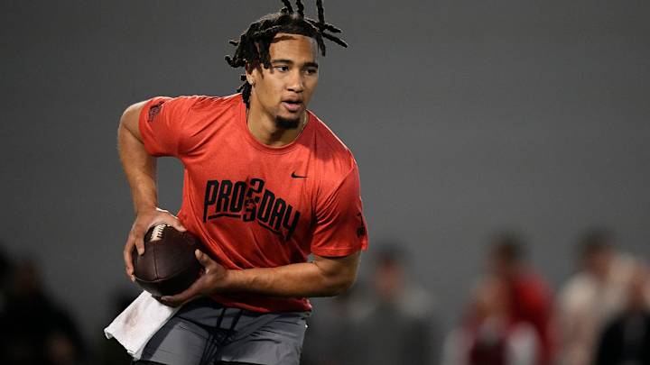 C.J. Stroud Impresses at Ohio State Pro Day With Panthers Brass in Attendance C.J. Stroud Impresses at Ohio State Pro Day With Panthers Brass in Attendance