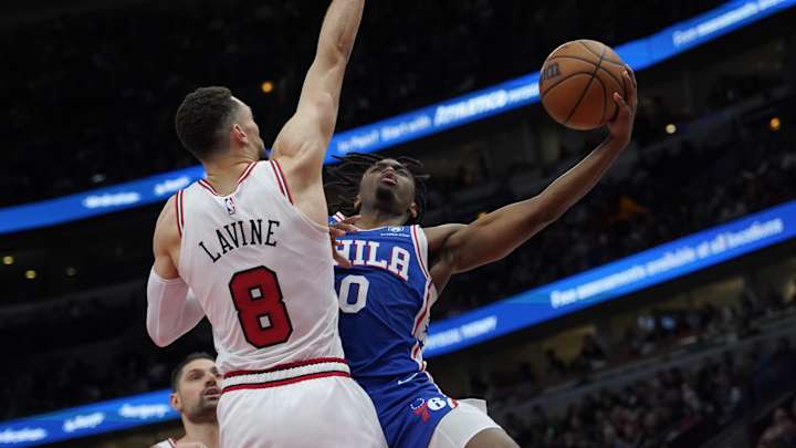James Harden-Less 76ers Collect Blowout Win vs. Bulls