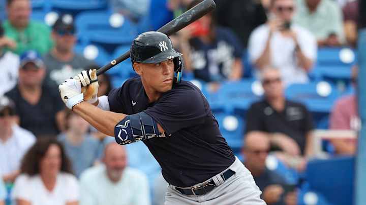 Aaron Judge Takes Batting Practice in Luka Doncic's Shoes