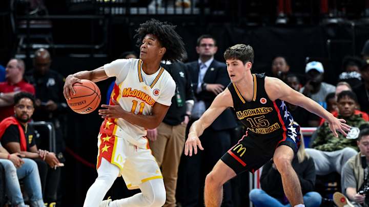 Auburn commit Aden Holloway measures 6'2 at Nike Hoop Summit Auburn commit Aden Holloway measures 6'2 at Nike Hoop Summit
