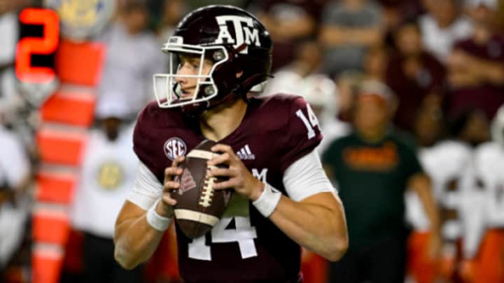 Texas A&M vs. Arkansas score prediction by college football computer model