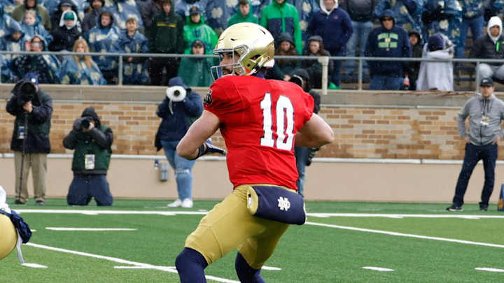 Sam Hartman Looks The Part In Notre Dame Blue-Gold Game