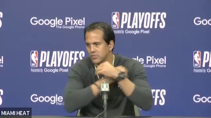Miami Heat's Erik Spoelstra On Facing Giannis In Game 4: "He's Going To Bring A Different Level Of Physicality And Force"