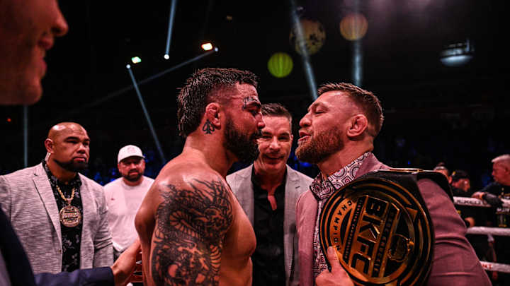 Mike Perry Has Face-off With Conor McGregor at BKFC 41 Mike Perry Has Face-off With Conor McGregor at BKFC 41